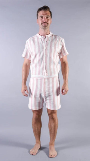 Combishort homme rayé