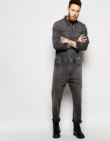 Combinaison en jean homme tendance