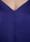 Combinaison pyjama femme Jama satin bleue roi