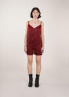 Combishort femme pyjama Jama bordeaux - La Totale