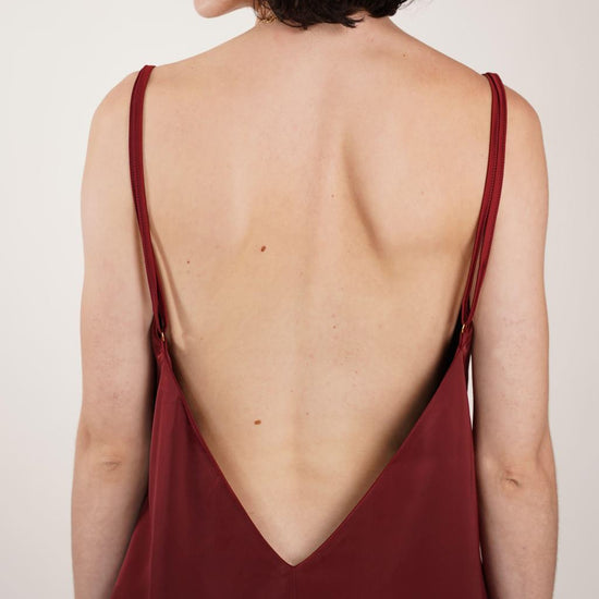 Combishort femme pyjama Jama bordeaux - La Totale