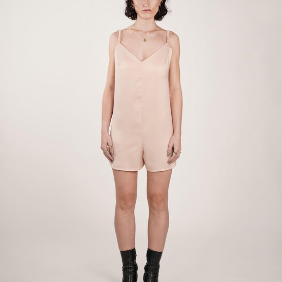 Combishort femme pyjama Jama rose poudrée - La Totale