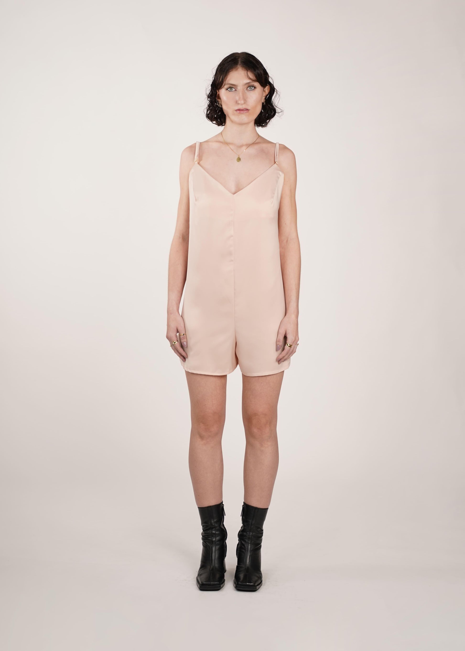 Combishort femme pyjama Jama rose poudrée - La Totale