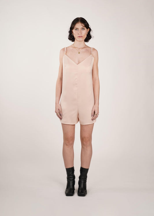 Combishort femme pyjama Jama rose poudrée - La Totale