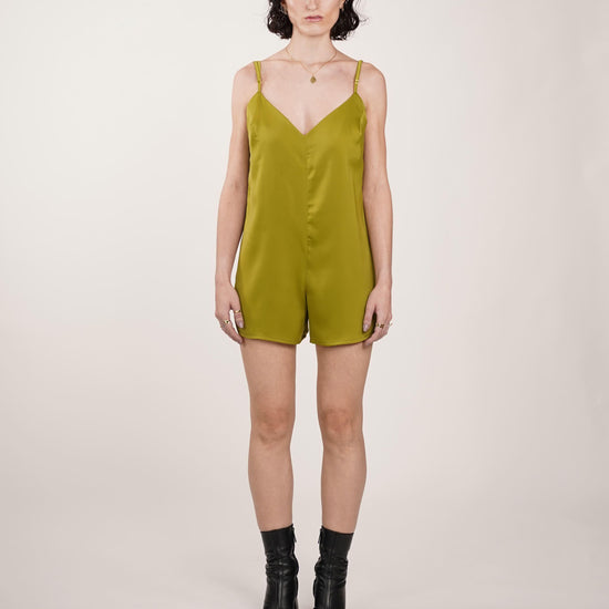 Combishort femme pyjama Jama vert - La Totale
