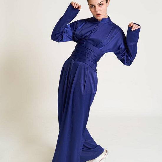 combinaison kimono La totale bleu roi