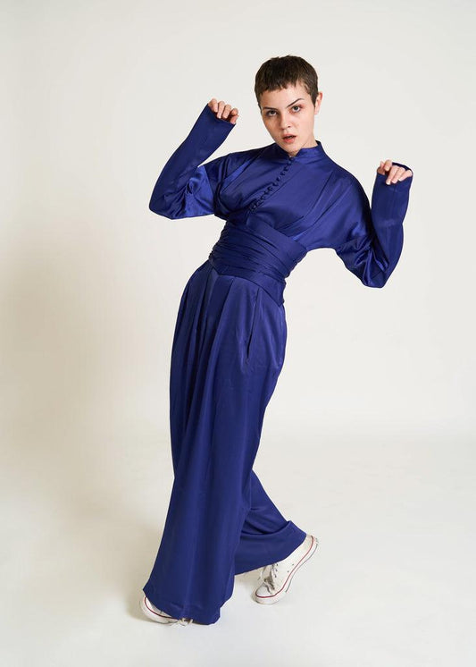 combinaison kimono La totale bleu roi