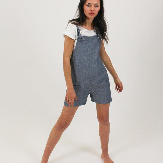 Combishort salopette La totale lopette bleu ouverture pratique