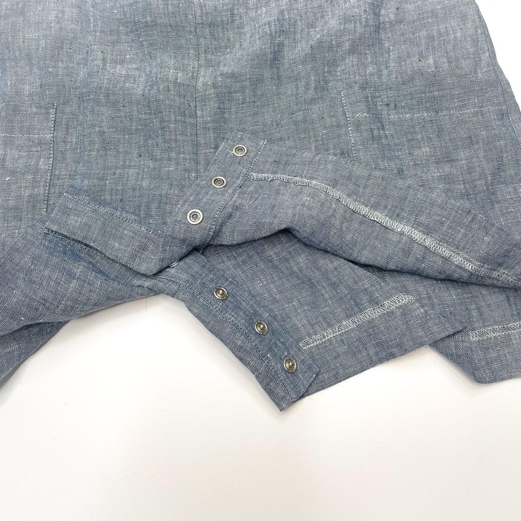 combishort paslopette bleu marine systeme d ouverture