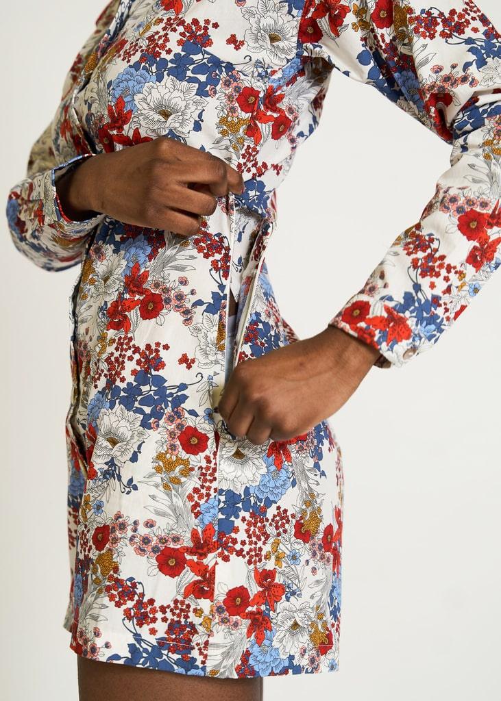 combishort renée chemise jolies fleurs système innovant pratique