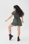 Combishort Femme Tee-short vert Kaki - La Totale