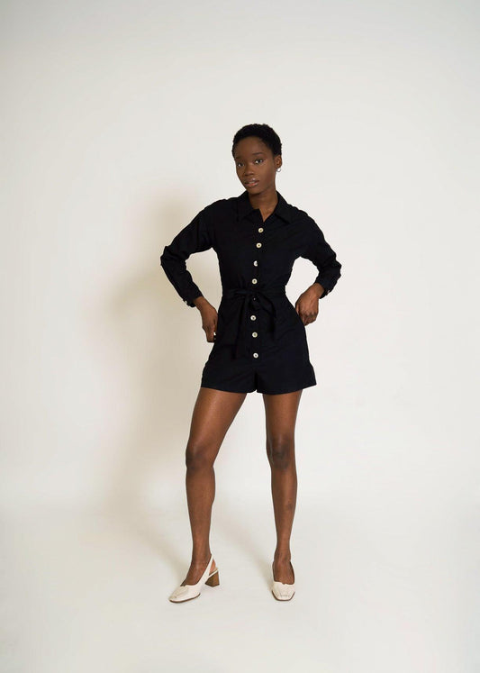 Combishort Renée noir - La Totale