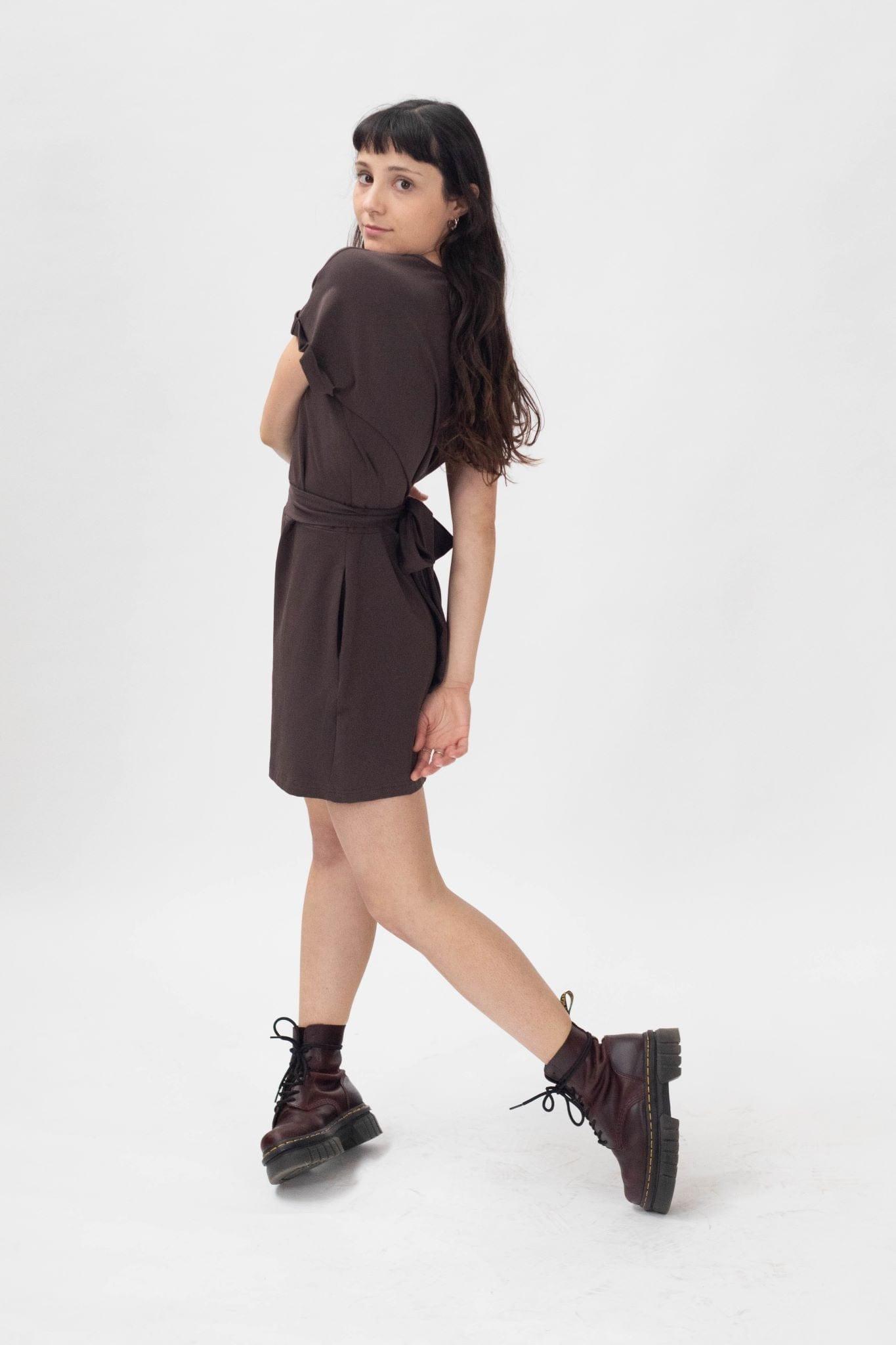 Combishort Tee-short Marron - La Totale