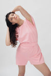 Combishort Tee-short rose pâle - La Totale