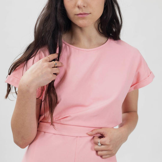 Combishort Tee-short rose pâle - La Totale