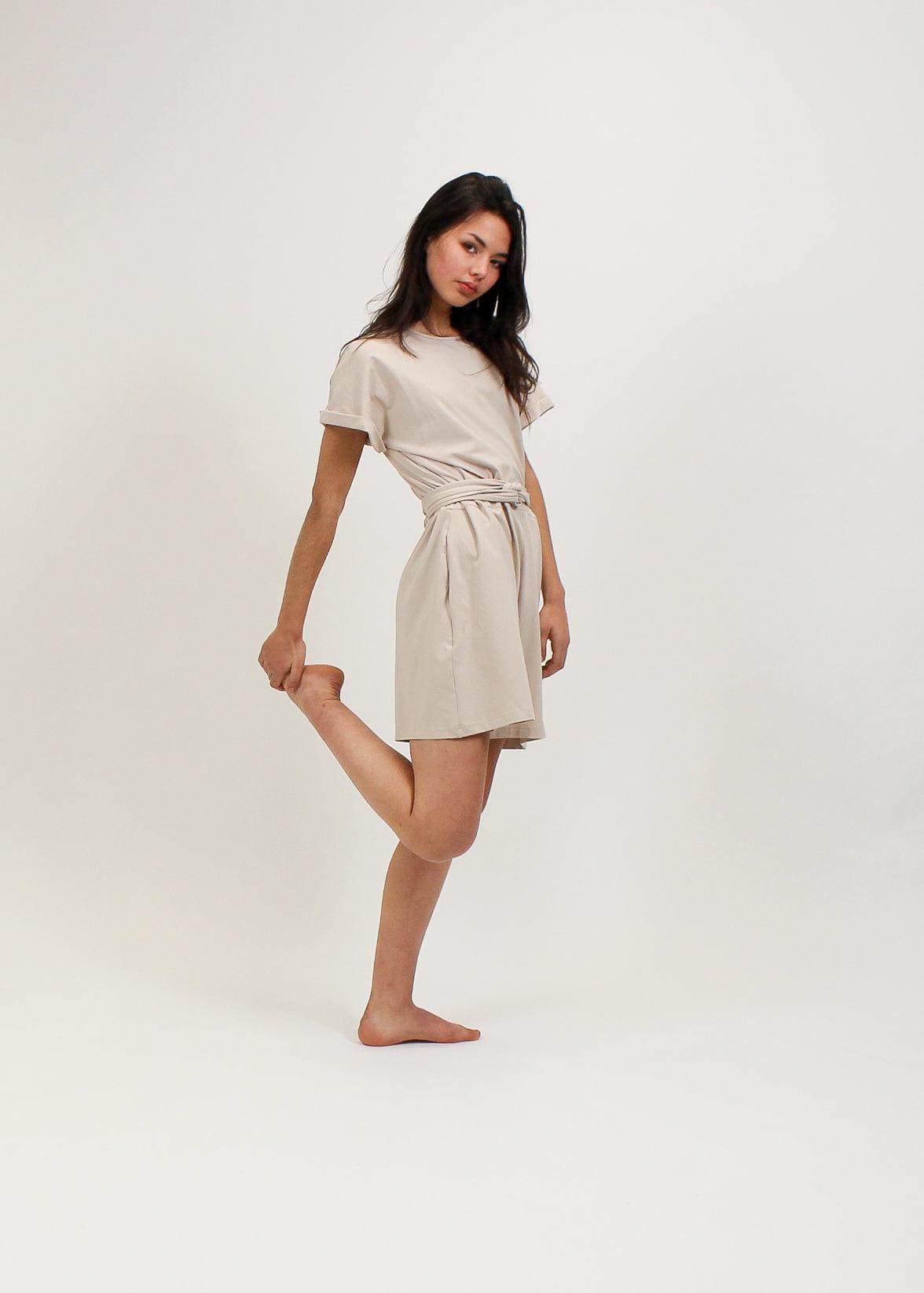 Combishort Tee-short sable - La Totale