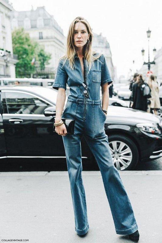 Combinaison en jean femme pour un look classe et vintage