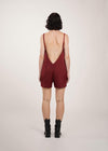Combishort femme pyjama Jama bordeaux - La Totale