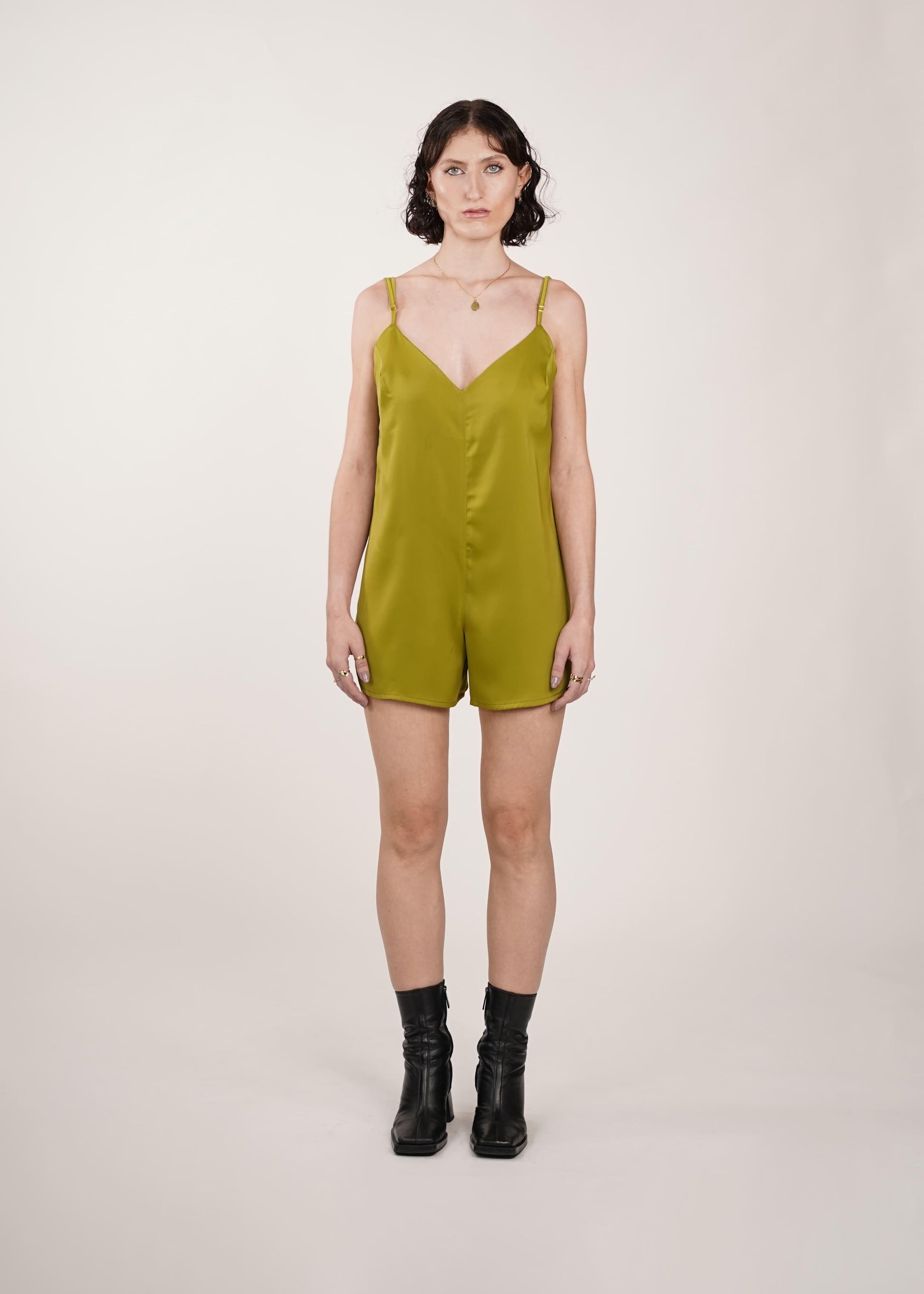 Combishort femme pyjama Jama vert - La Totale
